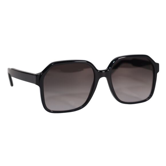 Ferragamo Square Womens Black Sunglasses - Black / Black Gradient - NWT - Picture 6 of 10